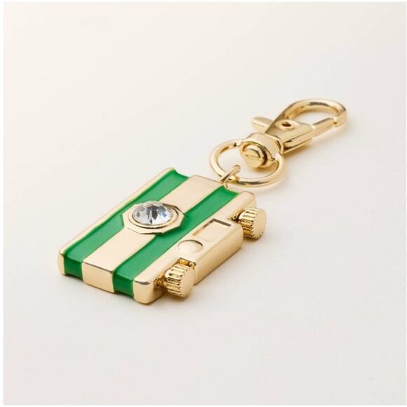 Kate Spade for Target Camera Bag Charm Keychain - Gold/Green NEW! - Picture 5 of 5